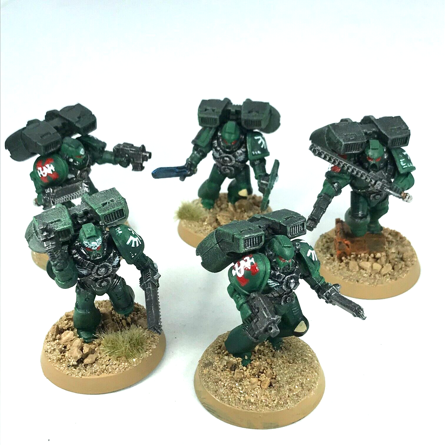 Dark Angels Assault Marines Space Marines Painted - Warhammer 40K C1989