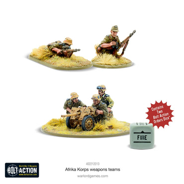 Afrika Korps Weapons Teams - Brand New - Warlord Games Bolt Action Miniatures