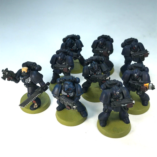 Classic Space Marine Squad - some metal - Painted - Warhammer 40K C2273