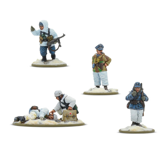 Fallschirmjager HQ (Winter) - Brand New - Warlord Games Bolt Action Miniatures