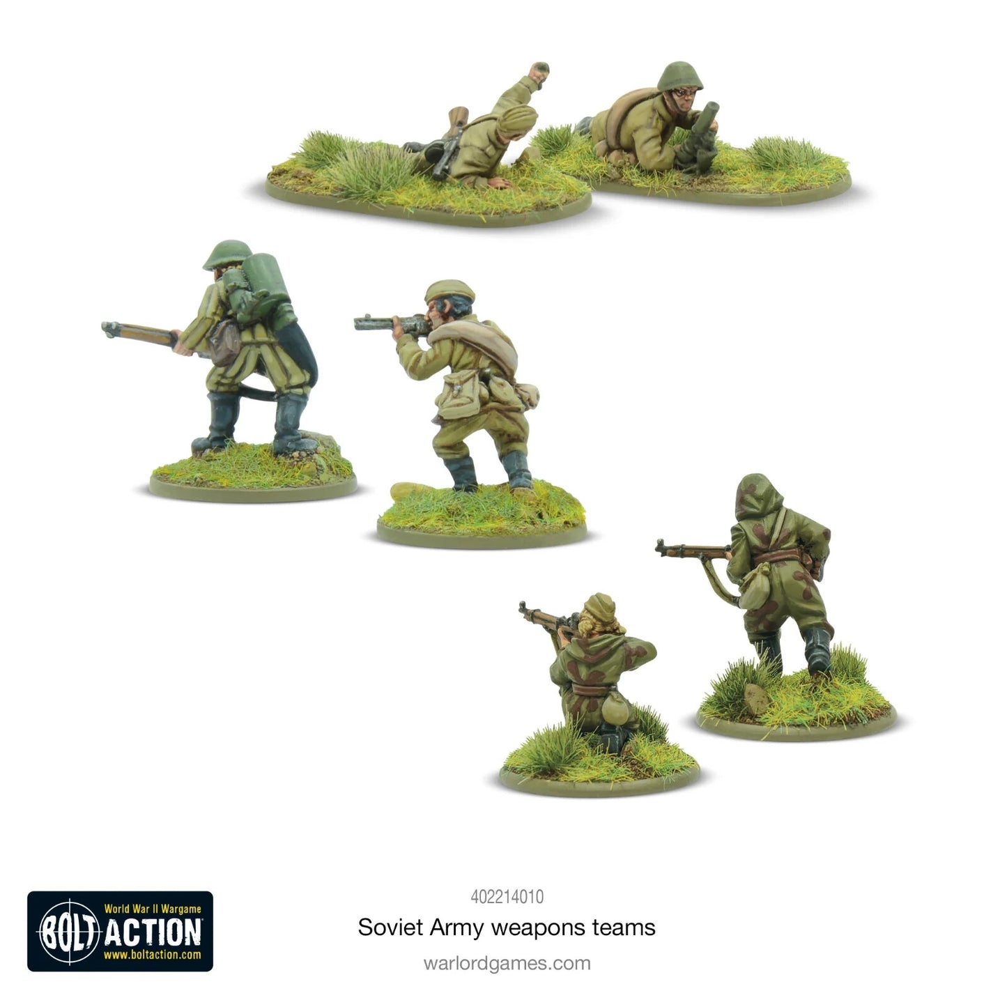 Soviet Army Weapons Teams - Brand New - Warlord Games Bolt Action Miniatures