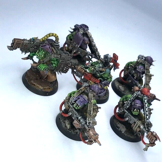 Space Ork Burna Boyz Squad - Painted - Warhammer 40K Games Workshop C1634