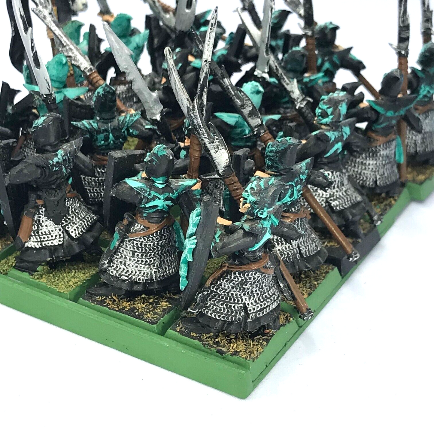 Dark Elves Spearmen Regiment & Movement Tray - Warhammer Fantasy Painted