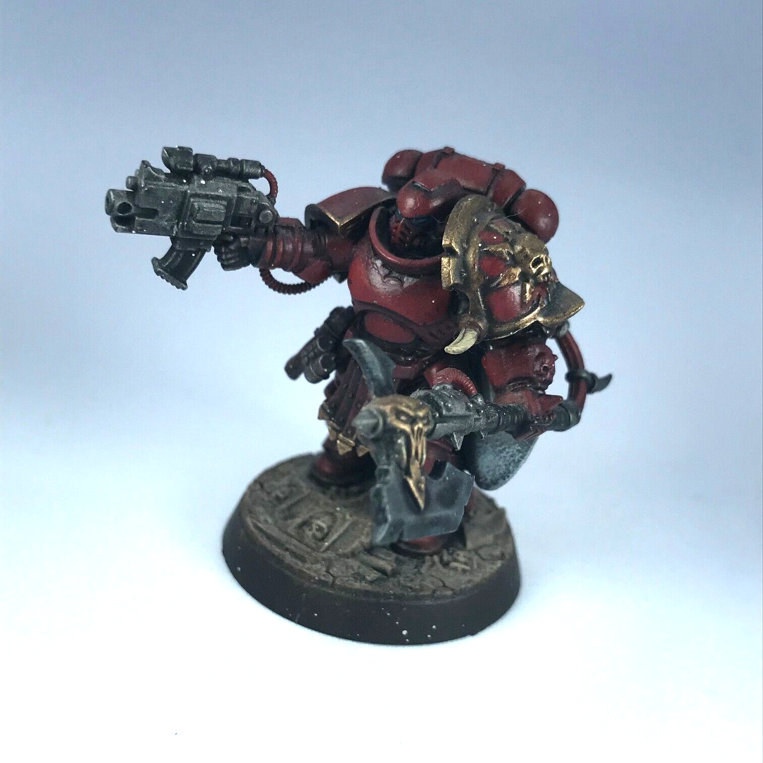 Chaos Space Marines Champion With Axe Warhammer 40K Painted X10501 Chaos Space Marines Champion With Axe Warhammer 40K Painted X10501