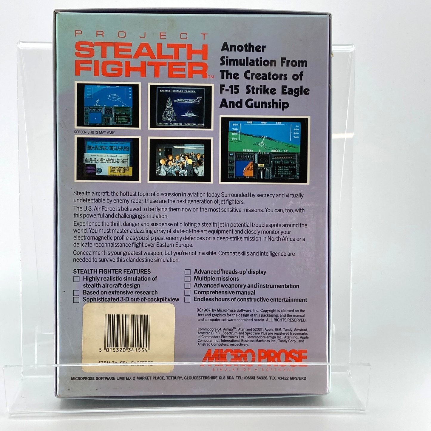 Project Stealth Fighter Micro-prose Commodore 64 Game W301