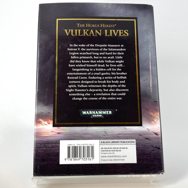 Vulkan Lives Nick Kyme Hardcover 2013 Black Library Warhammer Horus Heresy M1722