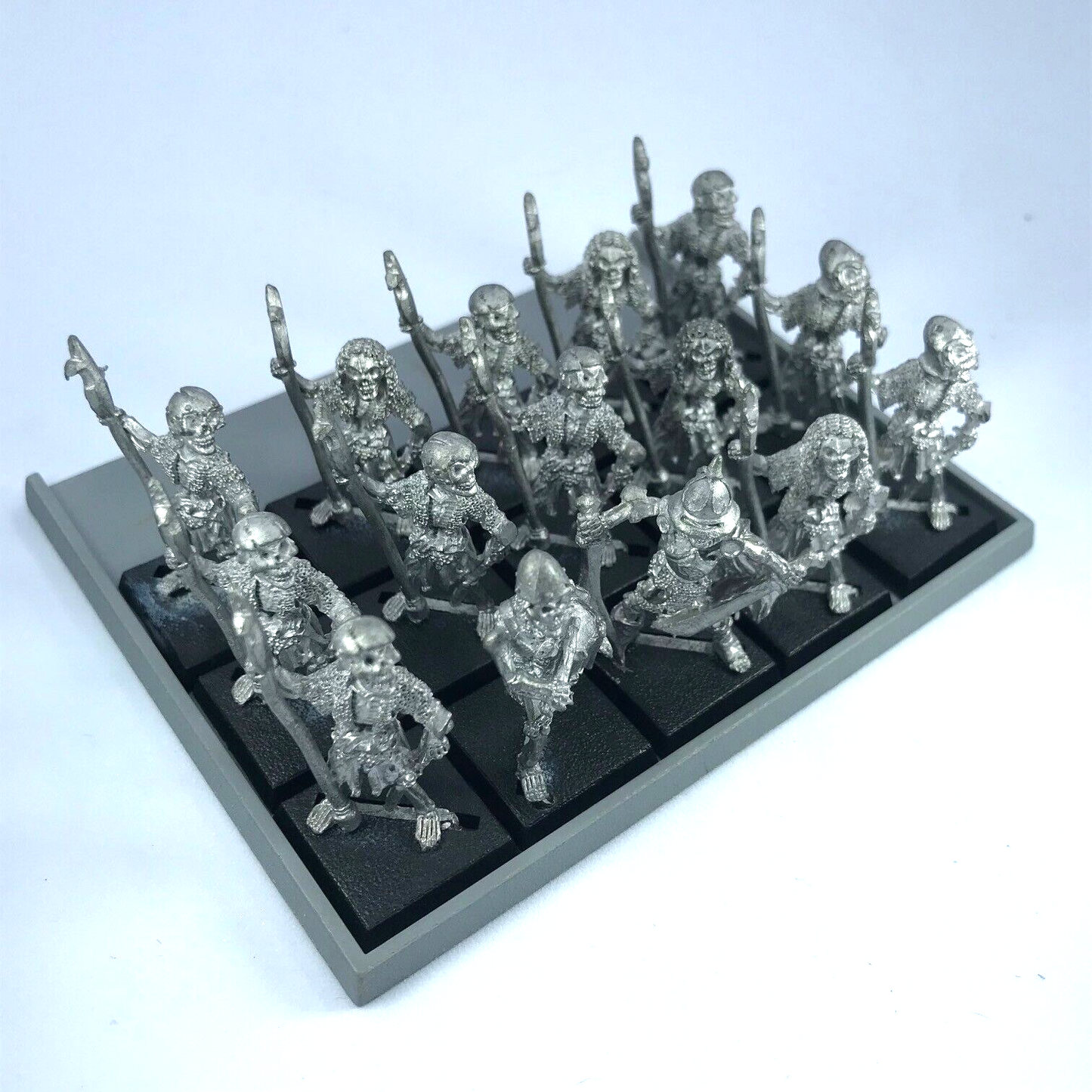 Classic Undead Skeleton Nightmare Legion Spearmen with Tray - Warhammer Fantasy