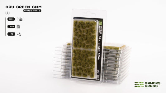 Dry Green Grass Tufts 6mm - Model Basing - Gamers Grass