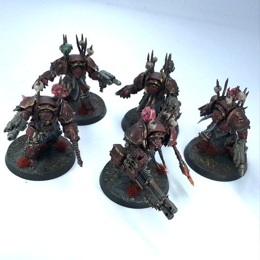 Chaos Space Marine Terminator Squad - Painted - Warhammer 40K C3343
