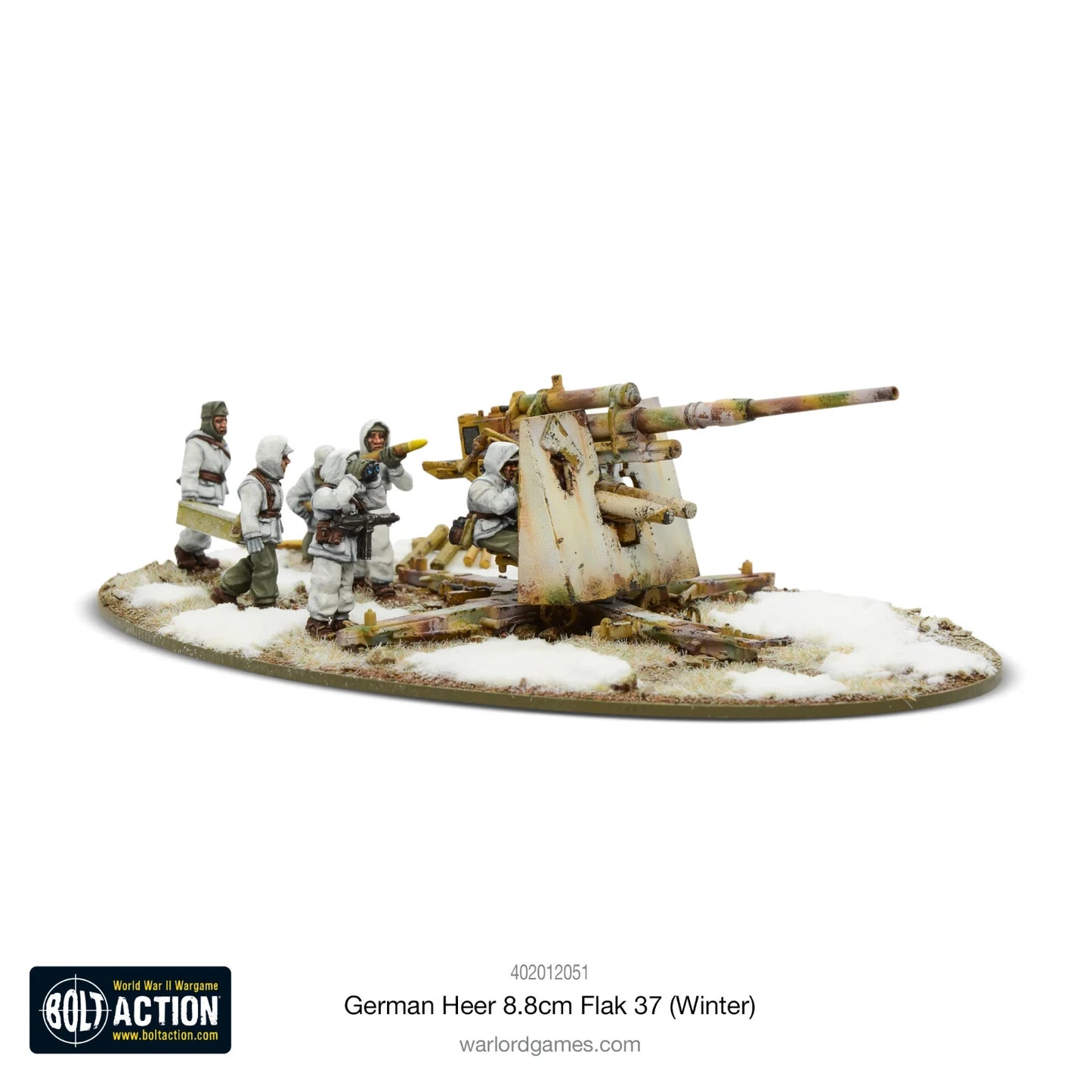 German Heer 8.8cm Flak 37 (Winter) - Warlord Games Bolt Action Miniatures