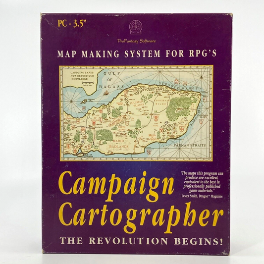 Campaign Cartographer Map Making System PC Game Boxed - Vintage PC Game W134
