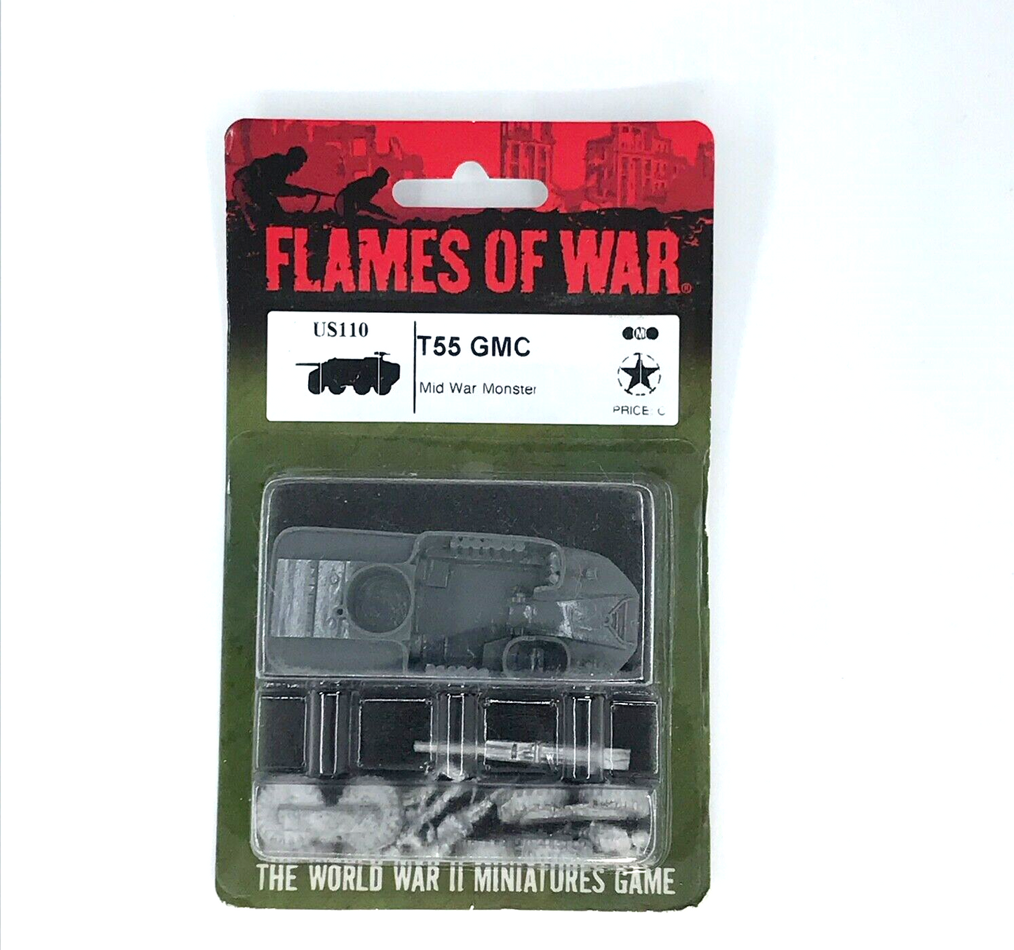 USA T55 GMC Mid War Monster - Unpainted - Sealed Blister - Flames of War C722