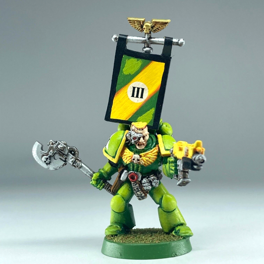 Space Marine Captain - 2nd Ed - Painted Warhammer 40K Classic Part Metal X14103