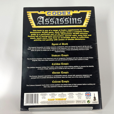 Assassins Codex - 2nd Edition Supplement - Warhammer 40K Games Workshop M1735