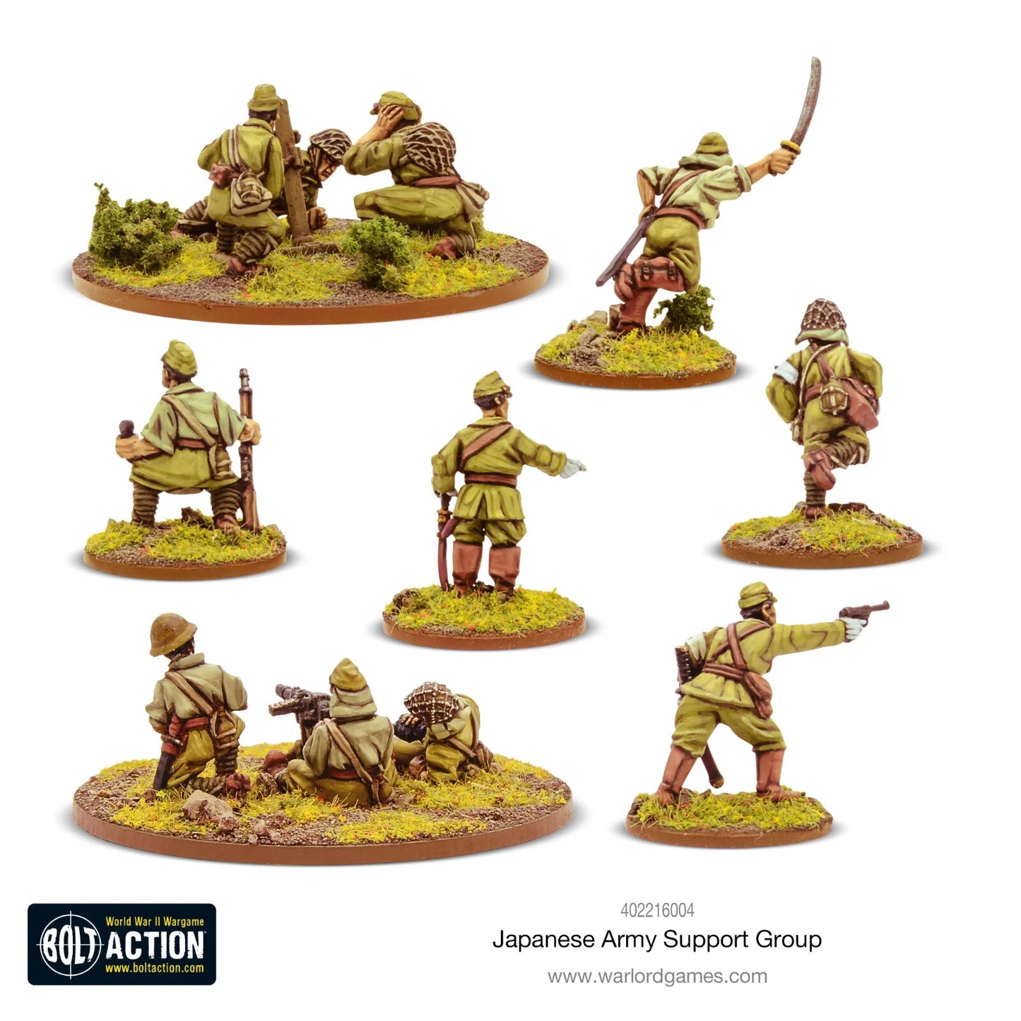 Japanese Army Support Group - Brand New - Warlord Games Bolt Action Miniatures