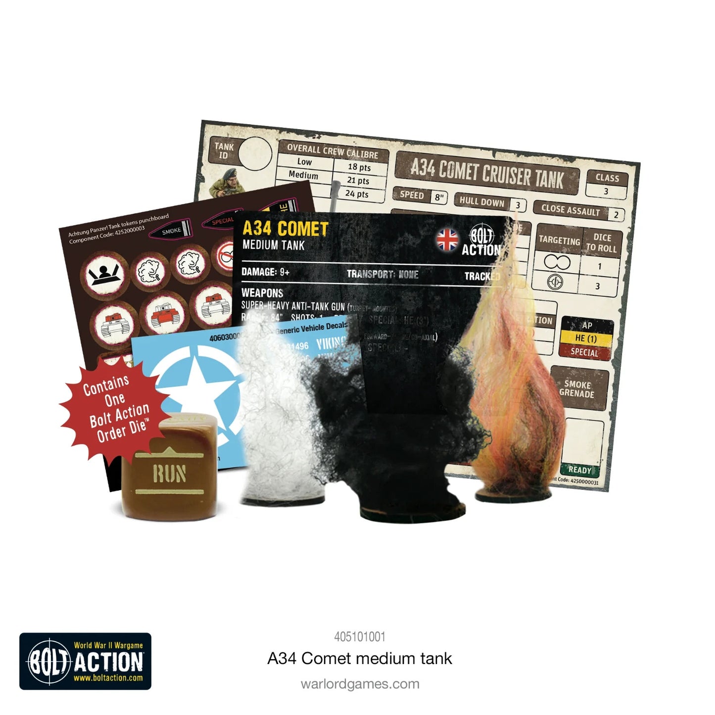 A34 Comet Medium Tank - Brand New - Warlord Games Bolt Action Miniatures