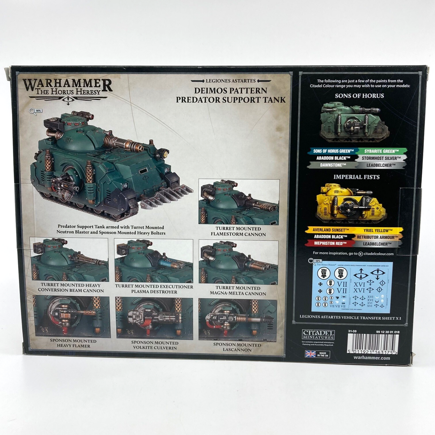 Deimos Pattern Predator Support Tank - The Horus Heresy Warhammer W128