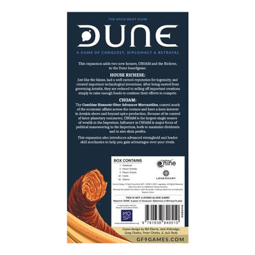 Dune: Choam & Richese House Expansion - Brand New - Gale Force 9