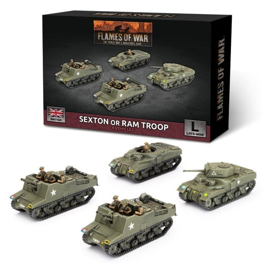 British Sexton Or Ram Troop - Late-War - Brand New - Flames of War
