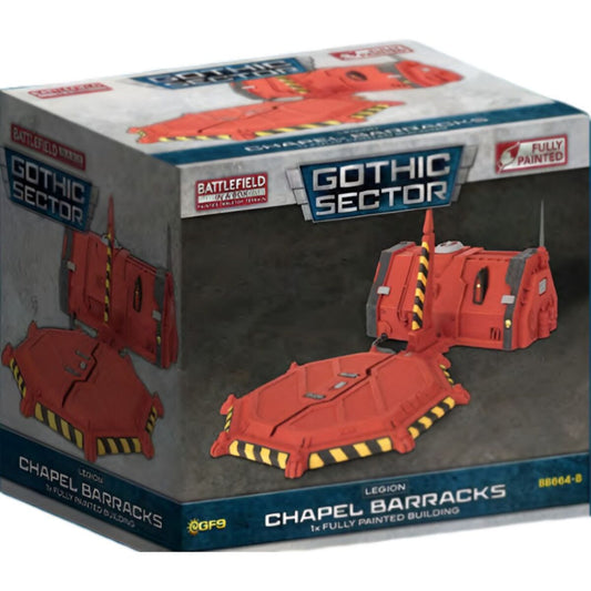 Pre-order: Gothic Sector: Legion Chapel Barracks - Red Paint Scheme - Battlefield In A Box - Brand New