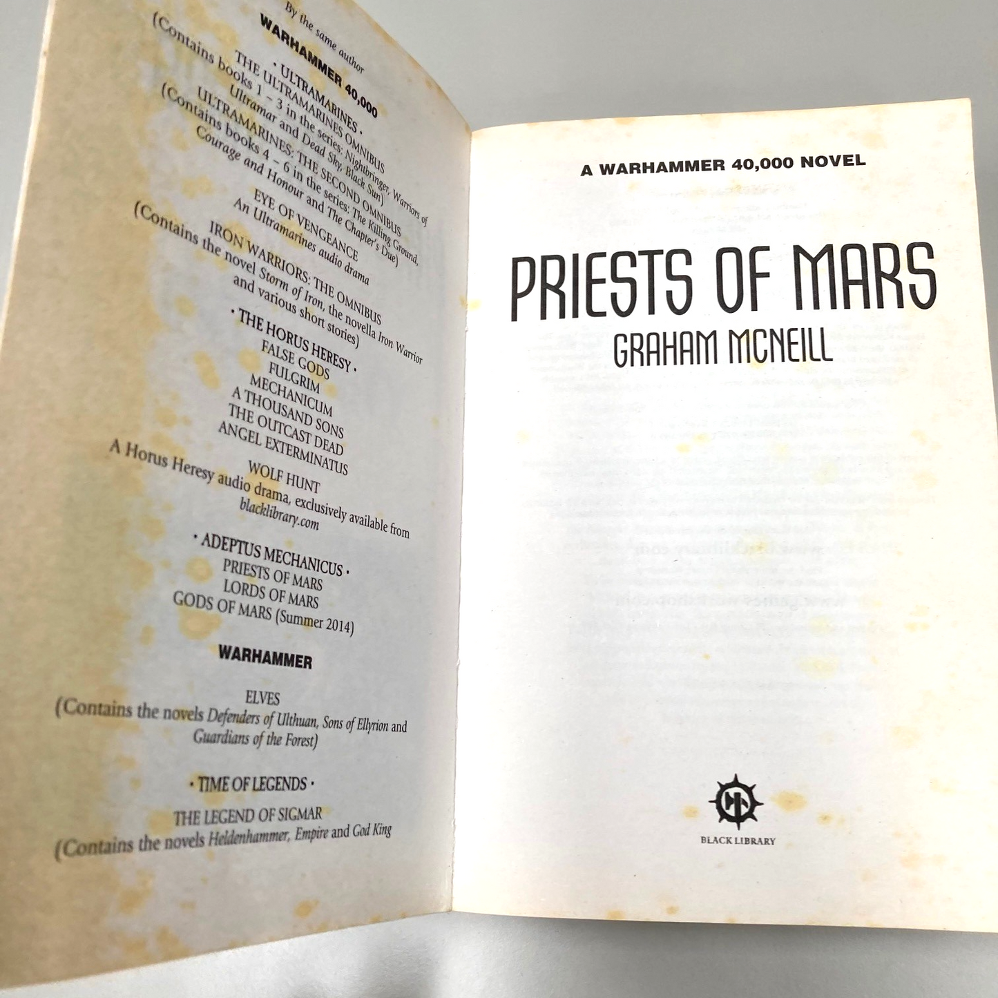 Priests Of Mars - Graham McNeill 2013 Black Library Warhammer 40K GW M1604