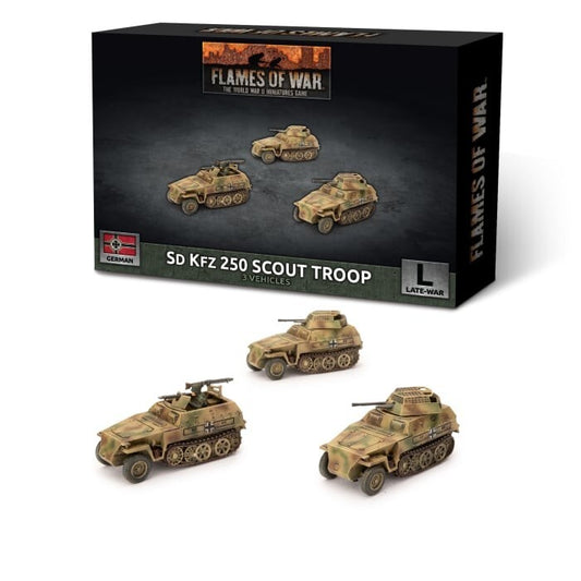 German SD KFZ 250 Scout Troop - Late-War - Brand New - Flames of War