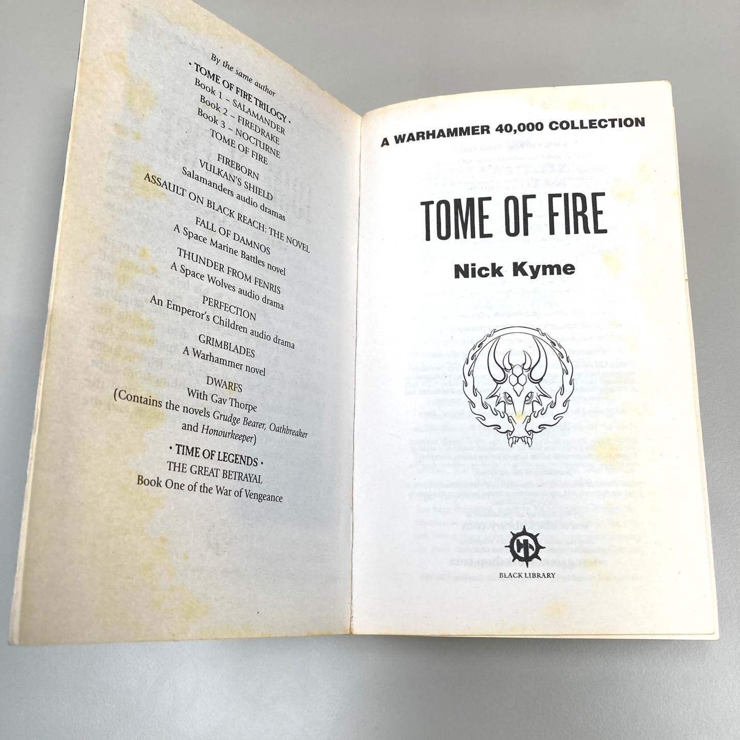 Tome Of Fire - Nick Kyme - 2012 Paperback - Black Library Warhammer 40K M938