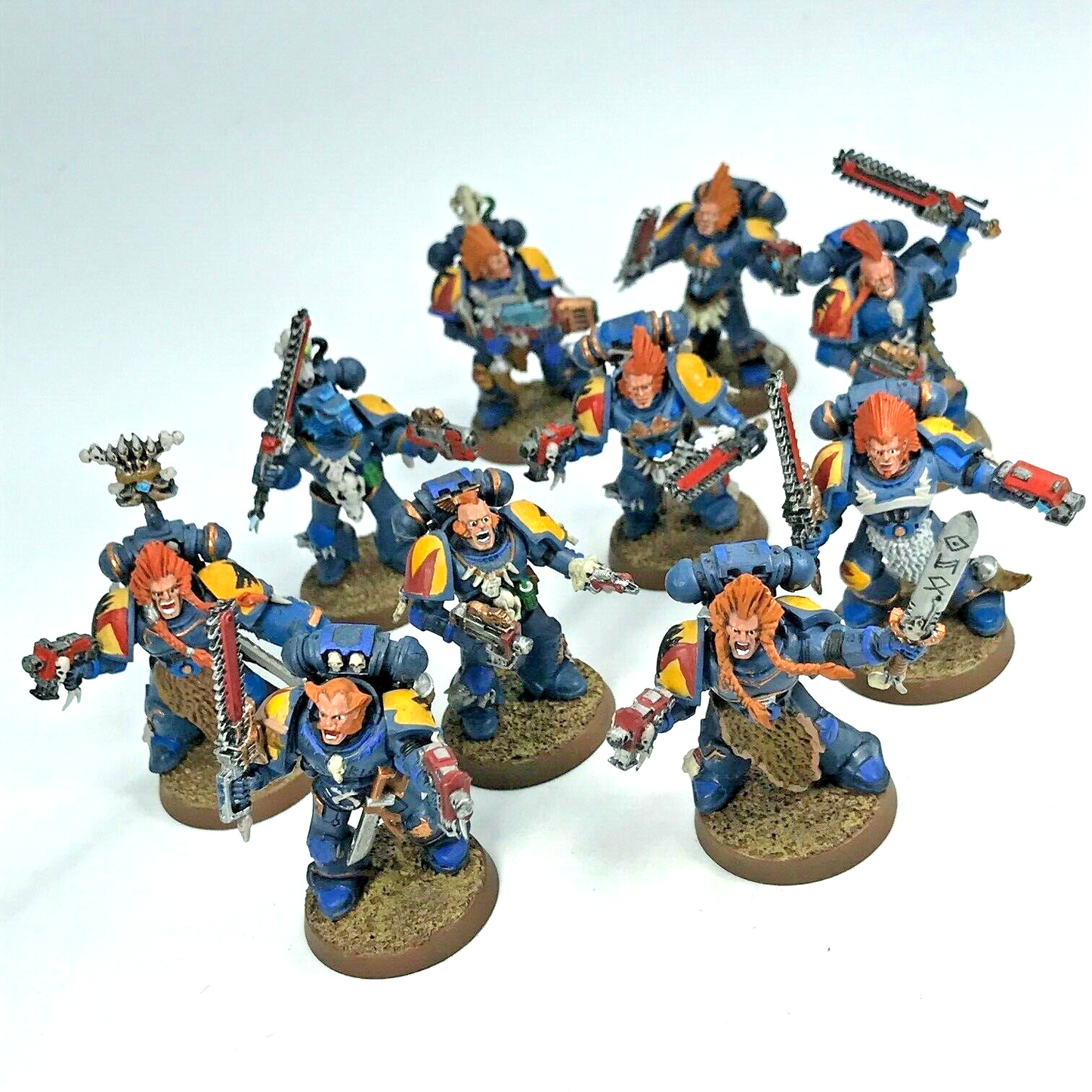 Space Wolves Blood Claws Space Marines - Painted - Warhammer 40K C2478