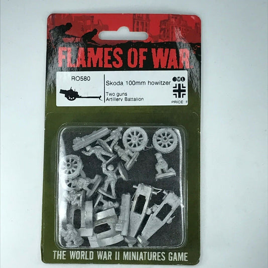 Metal German Axis Skoda 100mm Howitzer Blister WW2 - Flames of War C1492