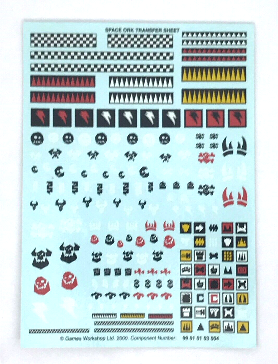 Classic Space Ork Transfer Sheet - Warhammer 40K T3
