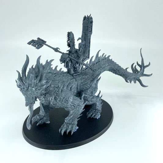 Auric Runefather on Magmadroth - Fyreslayers - Warhammer Age of Sigmar