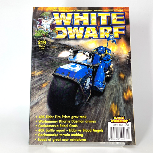White Dwarf 219 Magazine Games Workshop Warhammer Fantasy 40,000 40K M1373