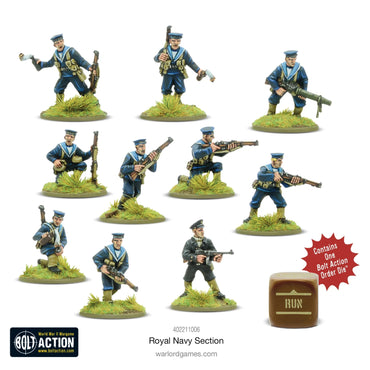 British Royal Navy Section - Brand New - Warlord Games Bolt Action Miniatures
