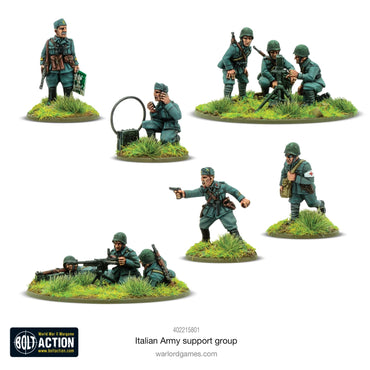 Italian Army Support Group - Brand New - Warlord Games Bolt Action Miniatures
