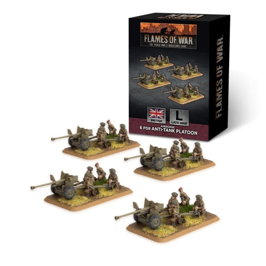 British Airborne 6PDR Anti-Tank Platoon - Late-War - Brand New - Flames of War