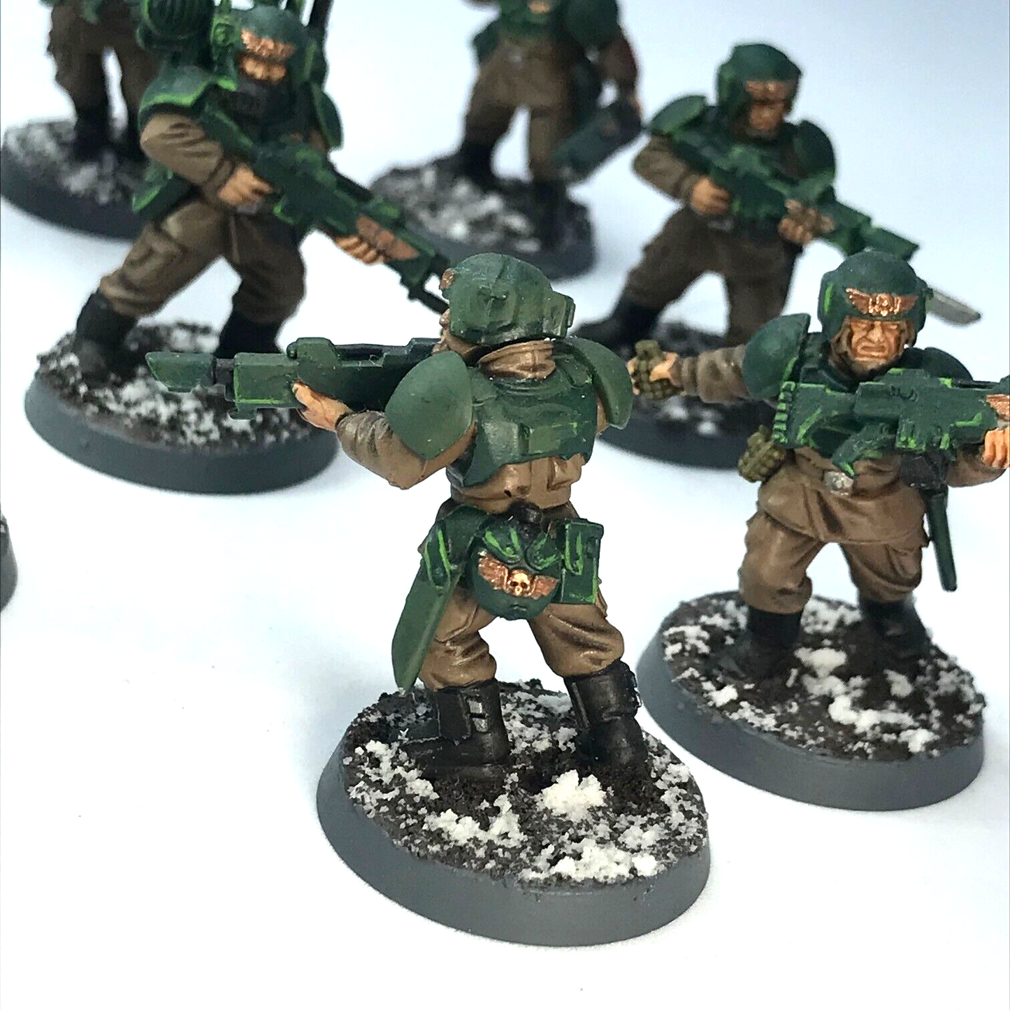 Cadian Infantry Squad Imperial Guard Astra Militarum Painted Warhammer 40K C3467