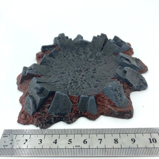 Crater Scenery Terrain - Warhammer 40k / Fantasy Painted