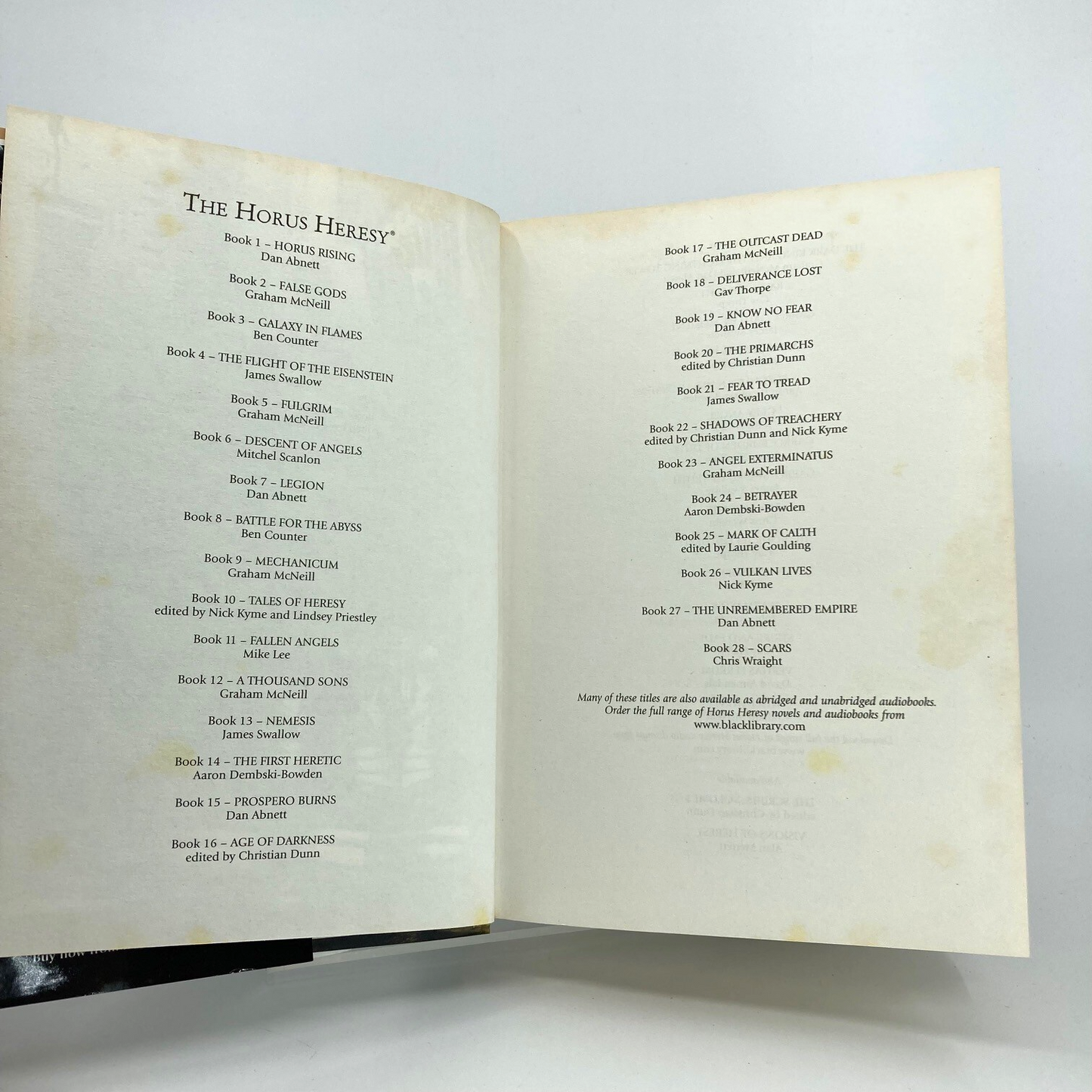 The Unremembered Empire - Dan Abnett 2013 Black Library Horus Heresy M1714