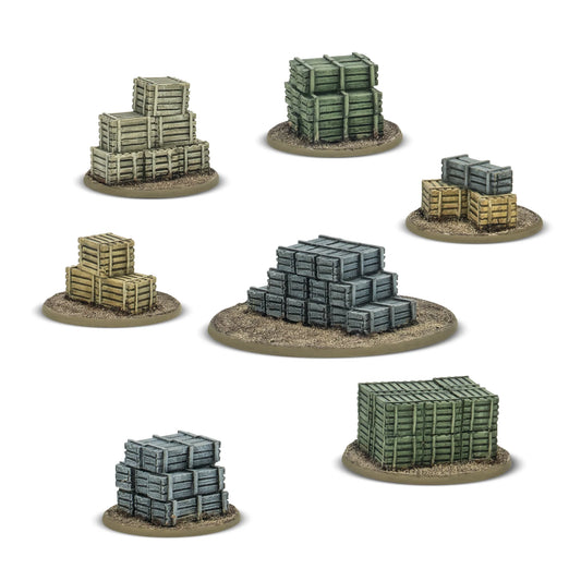 Pre-order: Bolt Action Objective Marker Set: Crates - Bolt Action - Warlord Games - Brand New