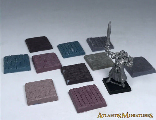25mm Legend Games Cast Wooden Finish Scenic Bases - Ideal for Tabletop Wargaming D33