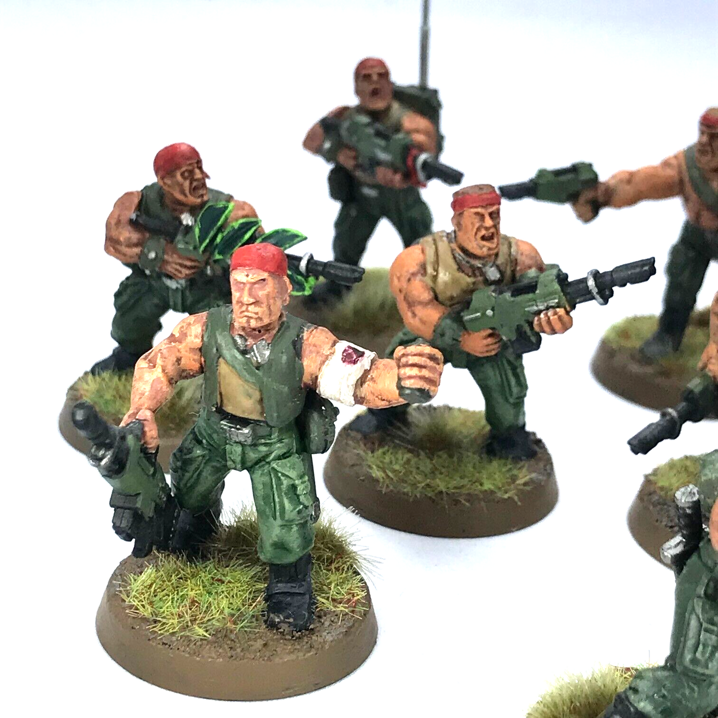 Imperial Guard Catachan Jungle Fighter Squad - Painted - Warhammer 40K C3828