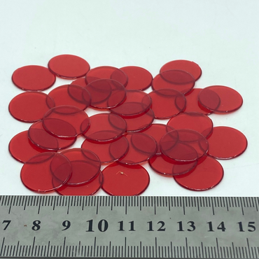 Translucent Red Tokens - Suitable For Miniature Wargaming X16826