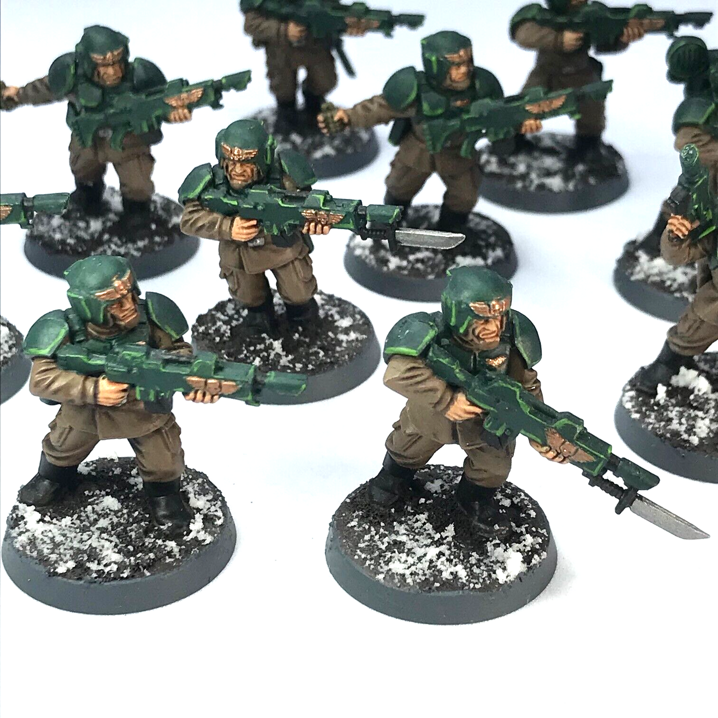 Cadian Infantry Squad Imperial Guard Astra Militarum Painted Warhammer 40K C4037