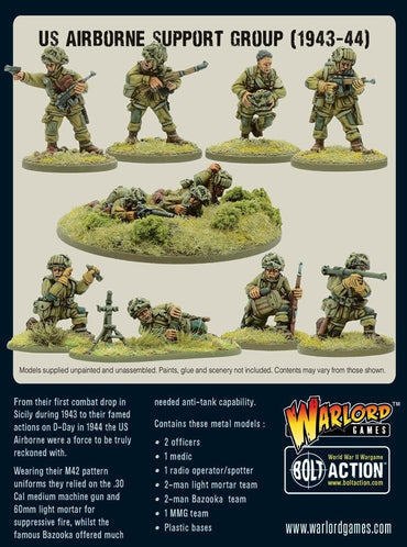 US Airborne Support Group 1943-44 - Warlord Games Bolt Action Miniatures