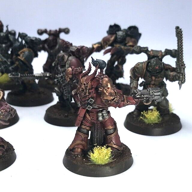 Chaos Space Marines Squad - Warhammer 40K Games Workshop Painted C1199