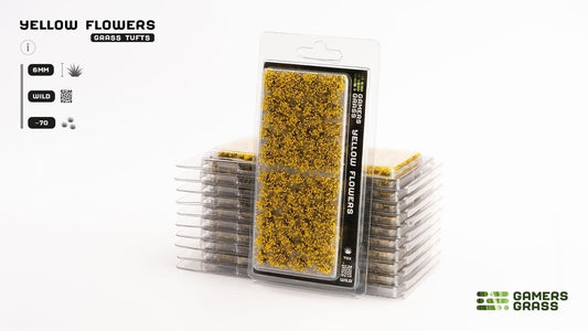Yellow Flowers Grass Tufts - Model Basing - Gamers Grass