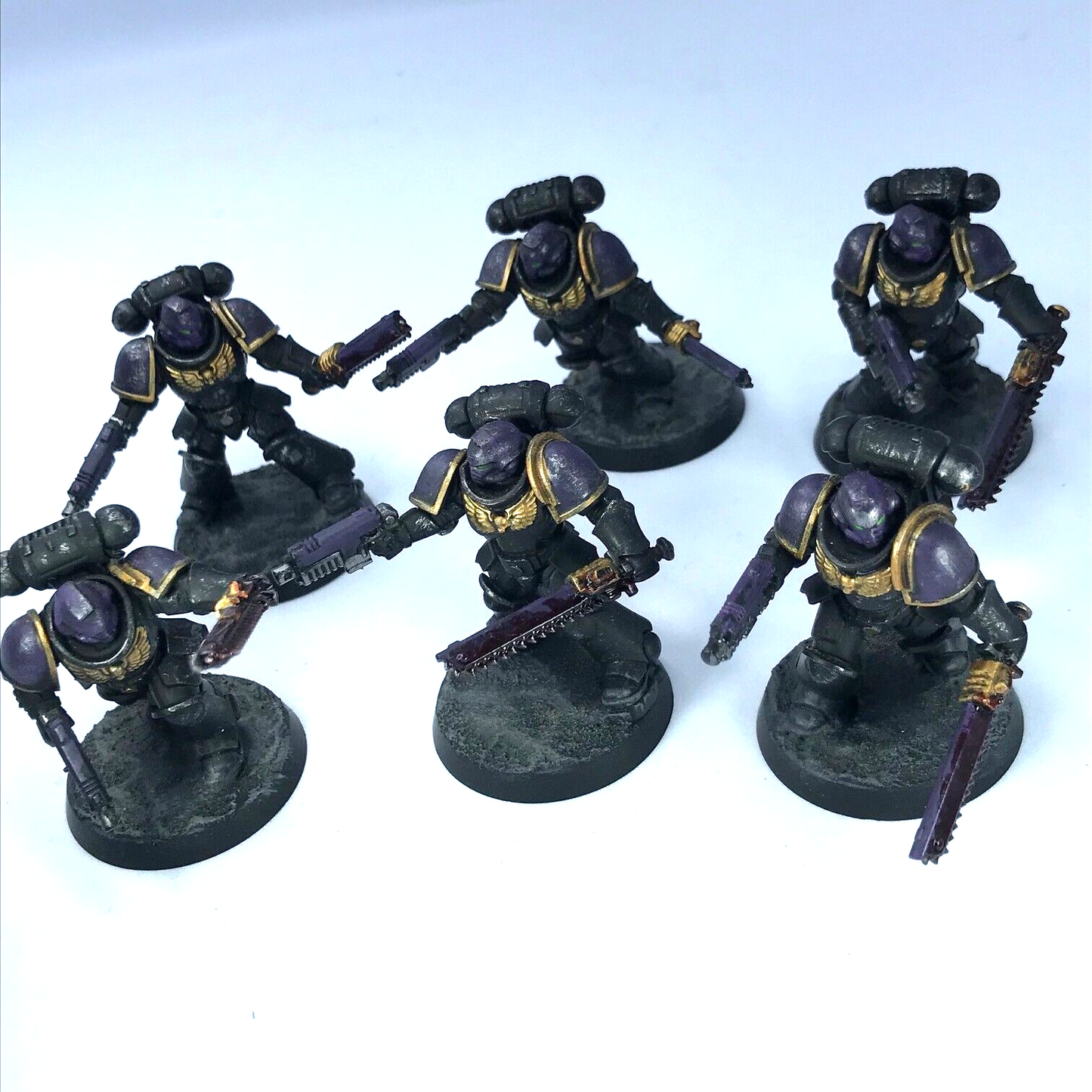 Dark Angels Assault Intercessors Space Marines - Painted - Warhammer 40K C2797
