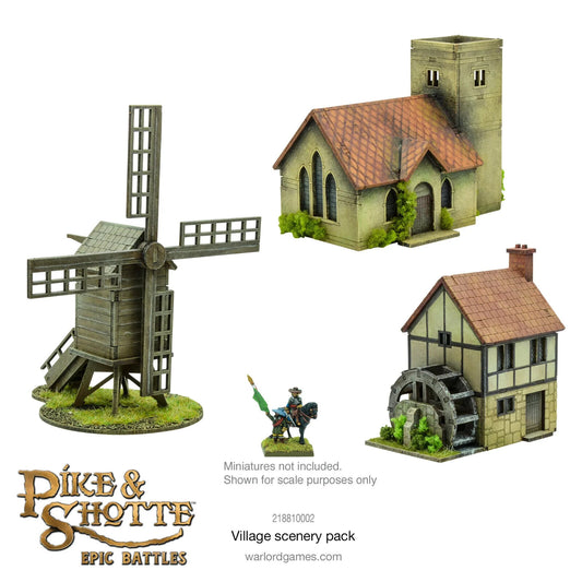 Village Scenery Pack - Pike & Shotte Epic Miniatures Warlord Games