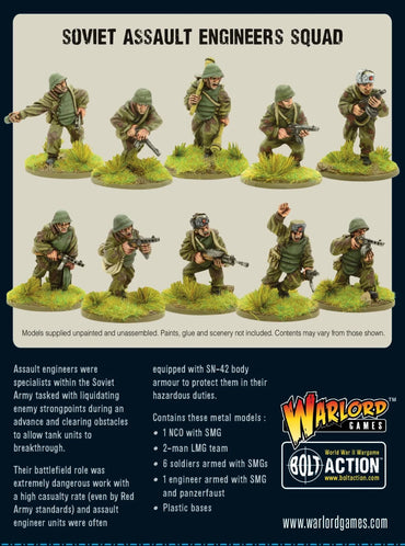Soviet Assault Engineers Squad - Brand New Warlord Games Bolt Action Miniatures
