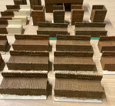 Wooden Fort Scenery - Walls, Towers & Gates - Some Hand Made W168
